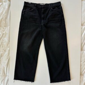 MOTHER SUPERIOR The Starry Spitfire Ankle Fray Jeans in Black Magic |Size 34|EUC